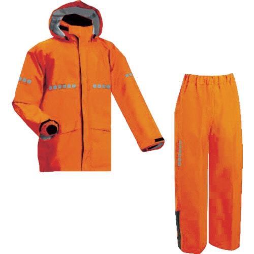 トラスコ中山 前垣 AP1000ワーキングレインスーツ レスキューオレンジ 6Lサイズ(ご注文単位1着)【直送品】