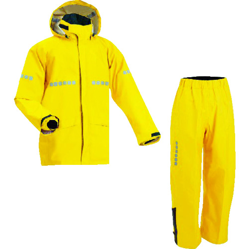 トラスコ中山 前垣 AP1000ワーキングレインスーツ イエロー Lサイズ(ご注文単位1着)【直送品】