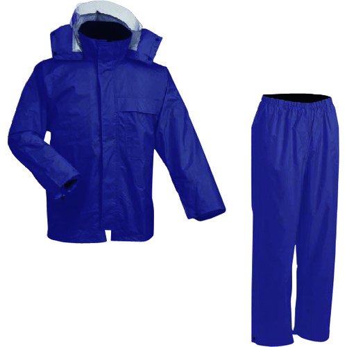 トラスコ中山 前垣 AP300PVCレインスーツ ネイビー Lサイズ(ご注文単位1着)【直送品】