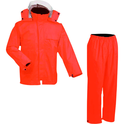 トラスコ中山 前垣 AP300PVCレインスーツ オレンジ Lサイズ(ご注文単位1着)【直送品】