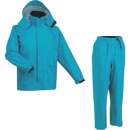 トラスコ中山 前垣 AP600透湿レインスーツ エメラルド Lサイズ(ご注文単位1着)【直送品】