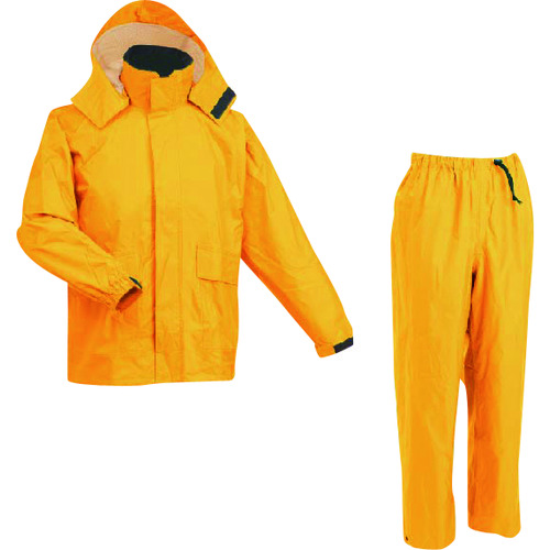 トラスコ中山 前垣 AP600透湿レインスーツ ゴールデンイエロー Lサイズ(ご注文単位1着)【直送品】