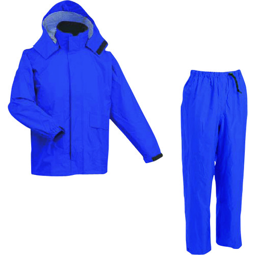 トラスコ中山 前垣 AP600透湿レインスーツ ロイヤルブルー Lサイズ(ご注文単位1着)【直送品】