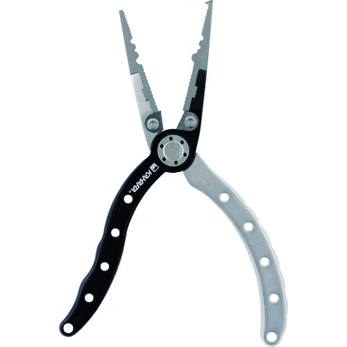 トラスコ中山 KAHARA 6inchアルミプライヤー&マルチホルダー ブラック/シルバー(ご注文単位1個)【直送品】