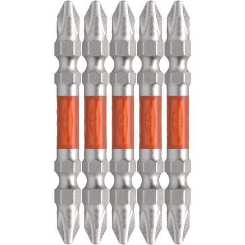 トラスコ中山 アネックス ハイパー龍靭ビット5本組 両頭＋2×65（ご注文単位1パック）【直送品】