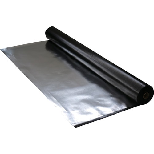 トラスコ中山 萩原 ターピー アルミブラッククロス(遮熱シート) 1.83m×100m(ご注文単位1本)【直送品】