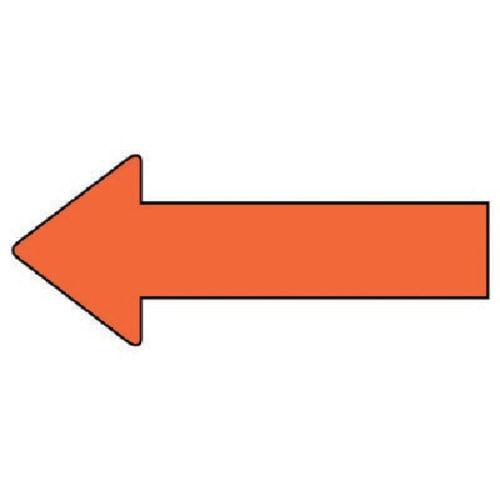 トラスコ中山 ユニット 配管ステッカー 方向表示 黄赤(大) 50×130 10枚組（ご注文単位1組）【直送品】