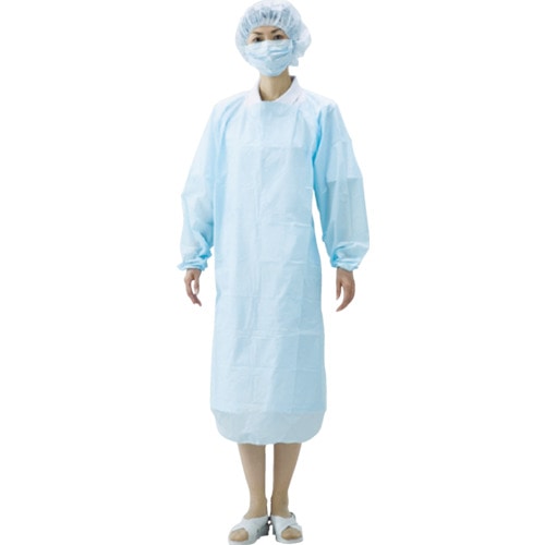 トラスコ中山 アイテックス 袖付PEエプロン (50枚入)(ご注文単位1箱)【直送品】