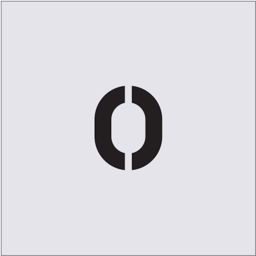 トラスコ中山 IM ステンシル 0 文字サイズ50×40mm（ご注文単位1枚）【直送品】