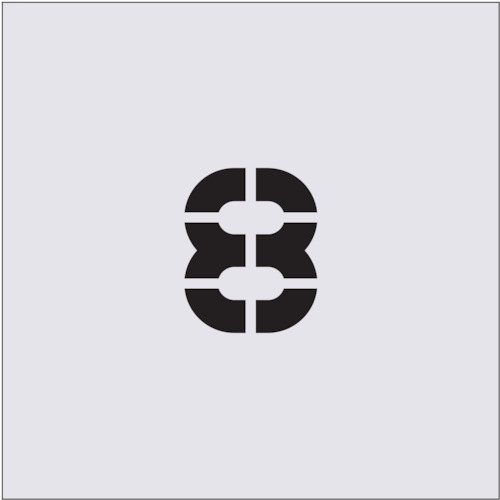 トラスコ中山 IM ステンシル 8 文字サイズ50×40mm（ご注文単位1枚）【直送品】