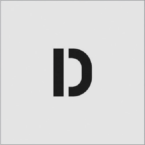 トラスコ中山 IM ステンシル D 文字サイズ50×40mm（ご注文単位1枚）【直送品】
