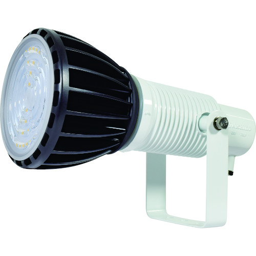 トラスコ中山 日動 エコビックLED投光器100W 常設用 スポット アース付 電線2m 本体白、電球黒(ご注文単位1台)【直送品】