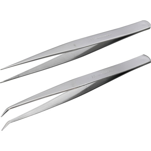トラスコ中山 アネックス ピンセット AA150mm 2本組 (直・先曲)(ご注文単位1袋)【直送品】