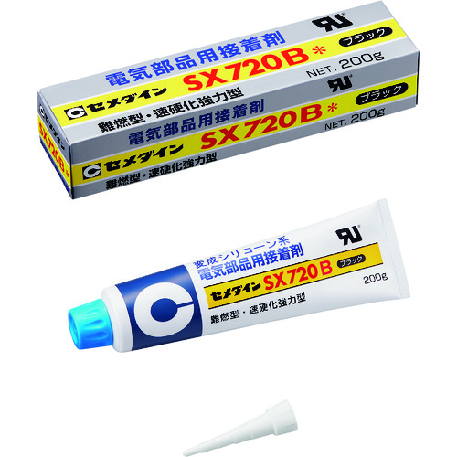 トラスコ中山 セメダイン SX720B 200g (黒色) AX-215(ご注文単位1本)【直送品】
