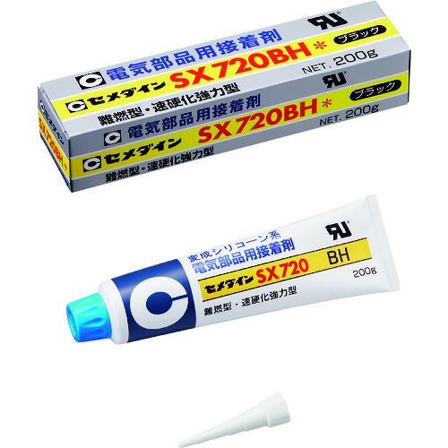 トラスコ中山 セメダイン SX720BH 200g (黒色・高粘度) AX-217(ご注文単位1本)【直送品】