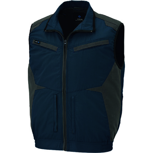 トラスコ中山 アイトス 空調服用ベスト(空調服TM) ディープネイビー M(ご注文単位1着)【直送品】