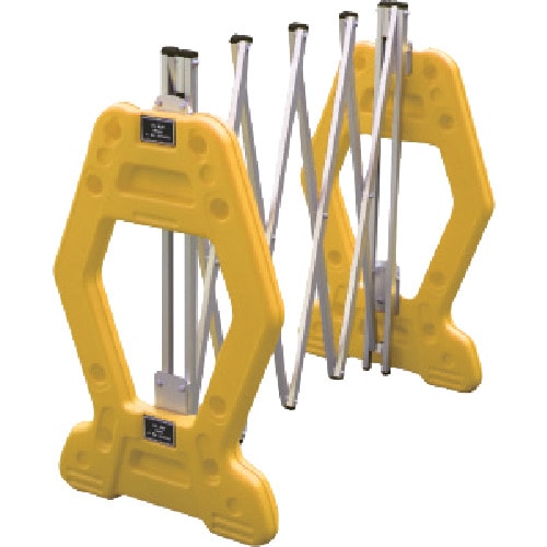 トラスコ中山 ANZEN 現場用簡易アルミゲート AZゲート黄(反射なし) 2M(ご注文単位1個)【直送品】