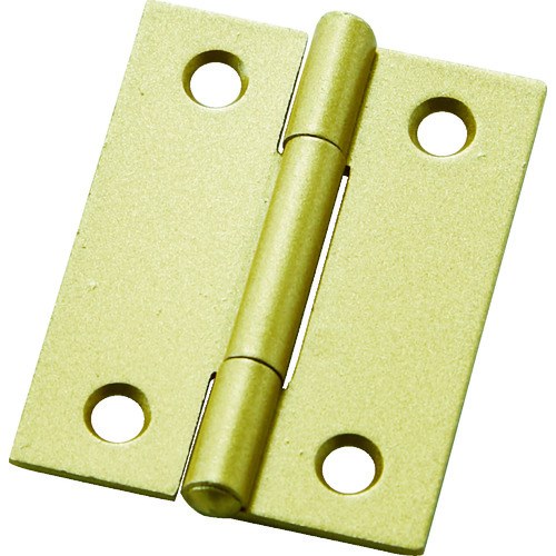 トラスコ中山 フジテック カラー丁番 袋入り(2枚)・薄口25mm・ゴールド(ご注文単位1袋)【直送品】