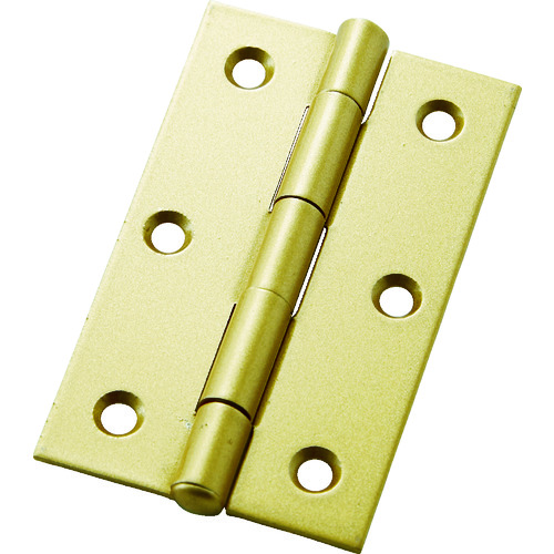 トラスコ中山 フジテック カラー丁番 袋入り(2枚)・厚口64mm・ゴールド(ご注文単位1袋)【直送品】