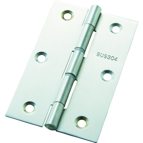 トラスコ中山 フジテック ステンレス丁番(SUS304) 袋入(2枚)・中厚76mm(ご注文単位1袋)【直送品】