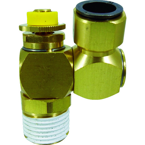 トラスコ中山 チヨダ フジスピードコントローラβ(金属)メーターアウト 12mmR1/2(ご注文単位1個)【直送品】