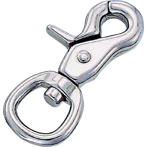 トラスコ中山 水本 フック ステンレス トリガースナップ 長さ48mm 使用荷重0.39kN(ご注文単位1個)【直送品】