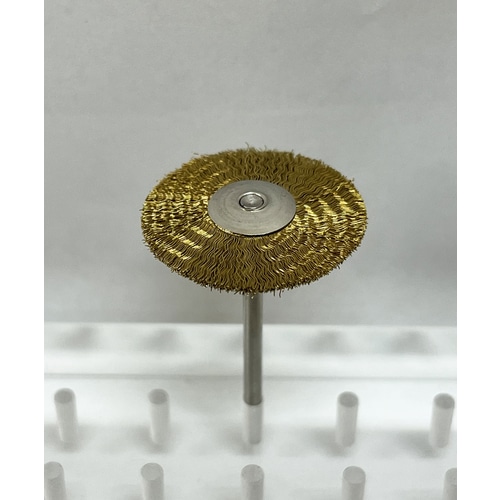 トラスコ中山 リューター 軸付ホイール型ブラシ軸径(mm):2.34毛材:真ちゅう線(ご注文単位1袋)【直送品】