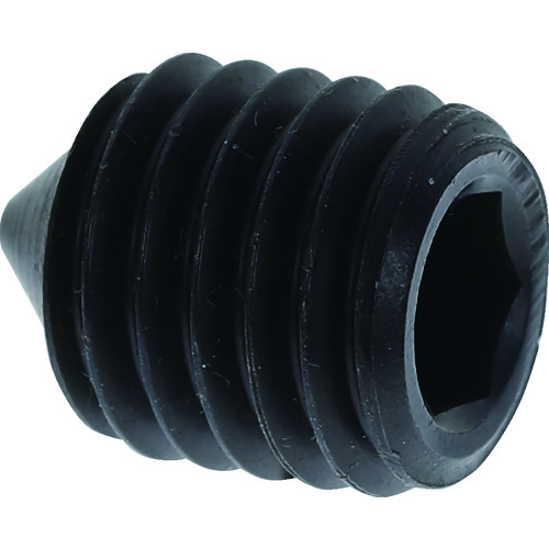 トラスコ中山 TRUSCO 六角穴付止めねじ とがり先 黒染め M12×15 8本入(ご注文単位1パック)【直送品】