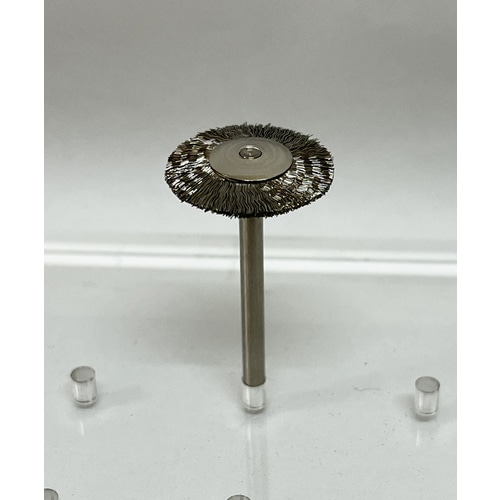 トラスコ中山 リューター 軸付ホイール型ブラシ軸径(mm)：3毛材：ステンレス線　128-2682（ご注文単位1袋）【直送品】