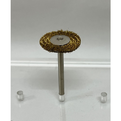 トラスコ中山 リューター 軸付ホイール型ブラシ軸径(mm)：3毛材：真ちゅう線　128-2230（ご注文単位1袋）【直送品】