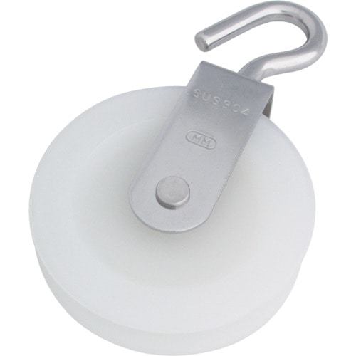 トラスコ中山 水本 ナイロンプーリー 使用ロープ径φ~9mm(ご注文単位1個)【直送品】