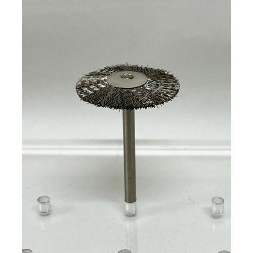 トラスコ中山 リューター 軸付ホイール型ブラシ軸径(mm)：3毛材：ステンレス線　128-3158（ご注文単位1袋）【直送品】