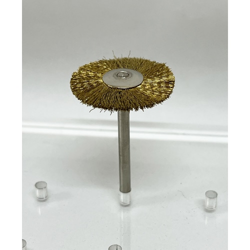 トラスコ中山 リューター 軸付ホイール型ブラシ軸径(mm)：3毛材：真ちゅう線　128-5065（ご注文単位1袋）【直送品】