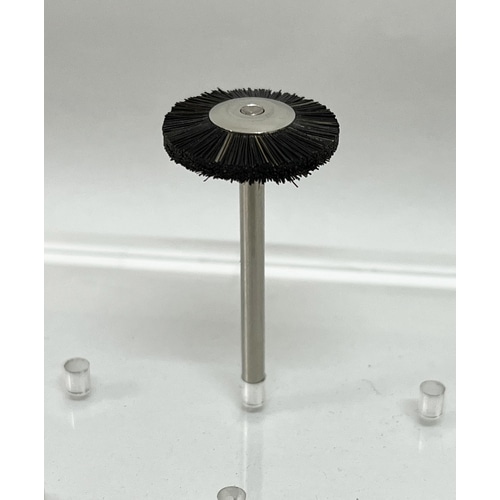 トラスコ中山 リューター 軸付ホイール型ブラシ軸径(mm)：3毛材：黒毛(豚毛)（ご注文単位1袋）【直送品】