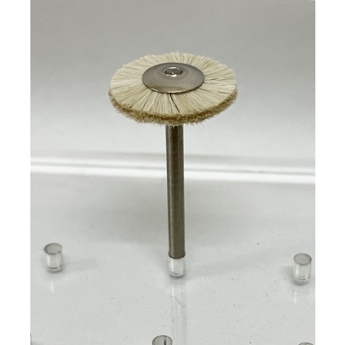 トラスコ中山 リューター 軸付ホイール型ブラシ軸径(mm)：3毛材：白羊毛（ご注文単位1袋）【直送品】