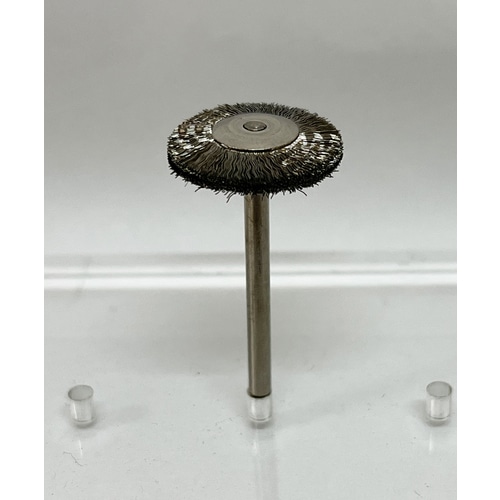 トラスコ中山 リューター 軸付ホイール型ブラシ軸径(mm)：3毛材：ステンレス線　128-1859（ご注文単位1袋）【直送品】