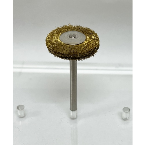 トラスコ中山 リューター 軸付ホイール型ブラシ軸径(mm)：3毛材：真ちゅう線　128-3136（ご注文単位1袋）【直送品】