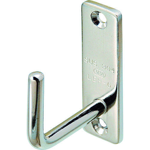 トラスコ中山 水本 吊金具(ビス止めタイプ) ステンレス ロングアイフック 12mm×36mm 使用荷重0.06kN(ご注文単位1個)【直送品】