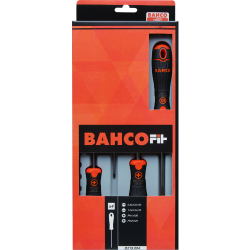 トラスコ中山 バーコ グリップドライバーセット 4本(ご注文単位1セット)【直送品】