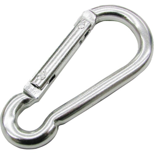 トラスコ中山 水本 アルミスナップフックBE型 シルバー 線径7.5mm 長さ82mm (1個入り)(ご注文単位1袋)【直送品】