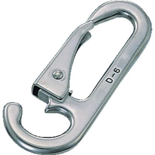 トラスコ中山 水本 ステンレス スナップフックD型 長さ65mm(ご注文単位1個)【直送品】