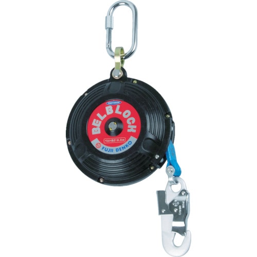 トラスコ中山 ツヨロン ベルト巻取式墜落防止器具 BB-80-SN ベルブロック 8.0m カラビナ・引寄ロープ付(ご注文単位1台)【直送品】