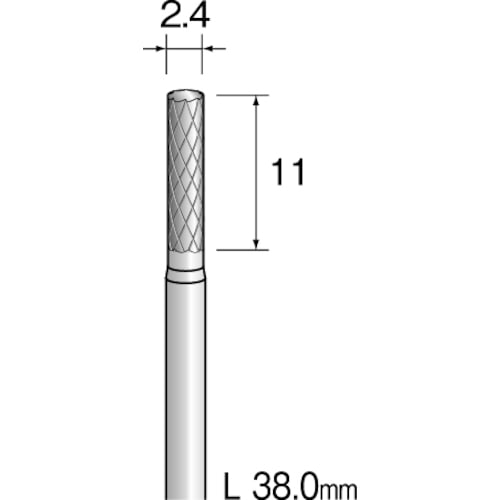 トラスコ中山 ミニモ 超硬カッター クロスカット Φ2.4　852-7305（ご注文単位1本）【直送品】