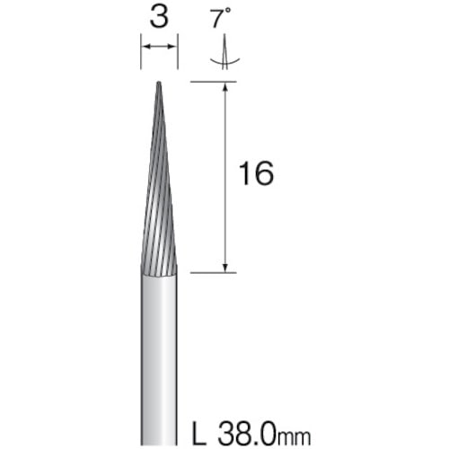 トラスコ中山 ミニモ 超硬カッター スパイラルカット Φ3 軸径3.0mm　852-7309（ご注文単位1本）【直送品】
