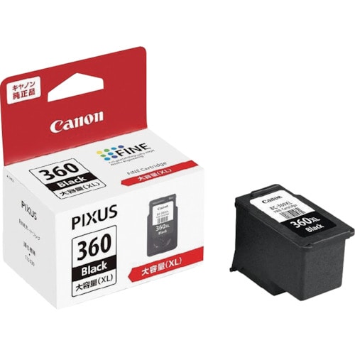 トラスコ中山 キヤノン FINEカートリッジ BC-360XL ブラック(ご注文単位1個)【直送品】