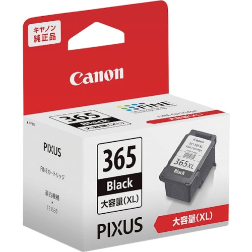 トラスコ中山 キヤノン FINEカートリッジ BC-365XL ブラック(ご注文単位1個)【直送品】