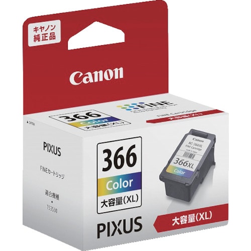 トラスコ中山 キヤノン FINEカートリッジ BC-366XL 3色カラー(ご注文単位1個)【直送品】