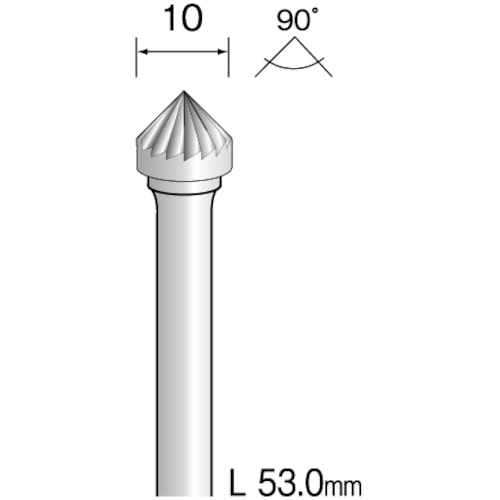トラスコ中山 ミニモ 超硬カッター ストレートカット Φ10(ご注文単位1本)【直送品】
