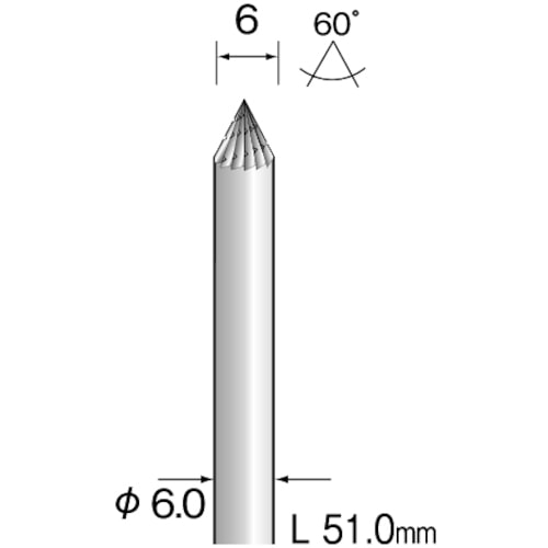 トラスコ中山 ミニモ 超硬カッター ストレートチップブレーカーカット Φ6(ご注文単位1本)【直送品】