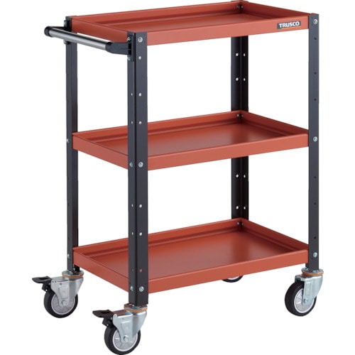 トラスコ中山 TRUSCO ツールワゴン バーディワゴン 600X400XH880 ウレタン車輪 オレンジ/ブラック(ご注文単位1台)【直送品】